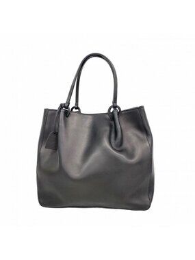 Gucci Tote Leather Black Silver